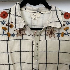 Roolee embroidered button up